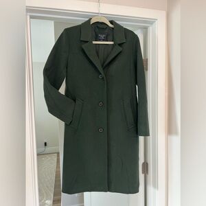 Single-Breasted Wool Blend Coat, Small | Abercrombie & Fitch